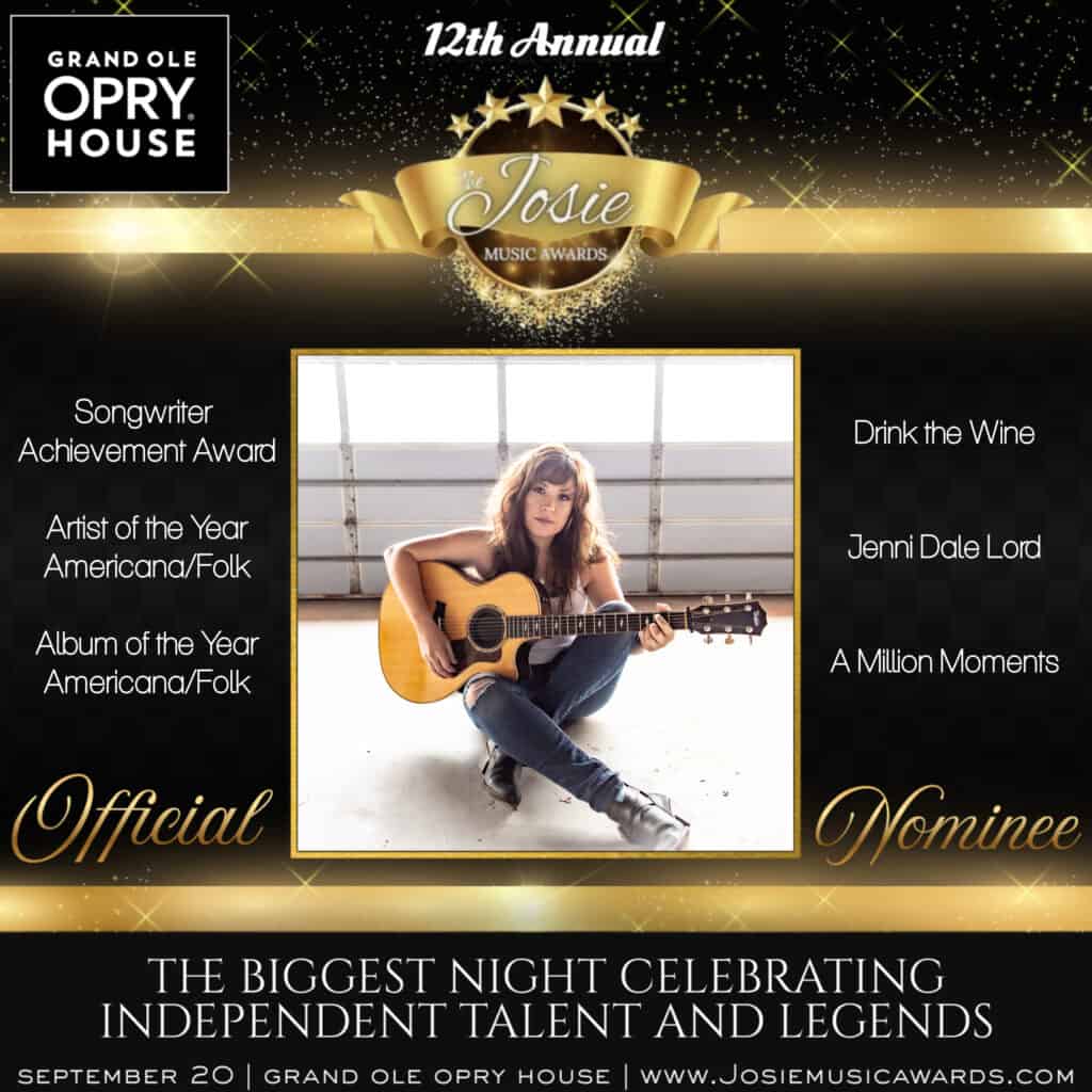 JDL Triple Nomination for Nashville’s Josie Music Awards